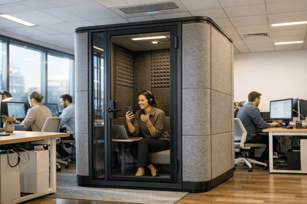 Hoe kies je de juiste geluidsdichte cabine voor jouw kantoor op basis van ruimte, akoestische prestaties en ventilatie?