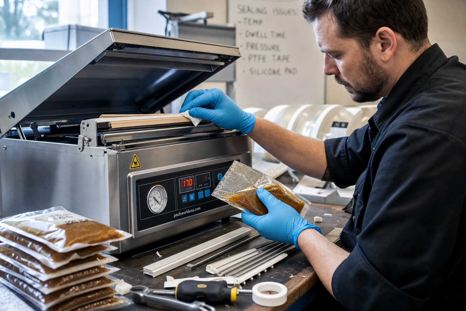 Onderhoud van sealmachines